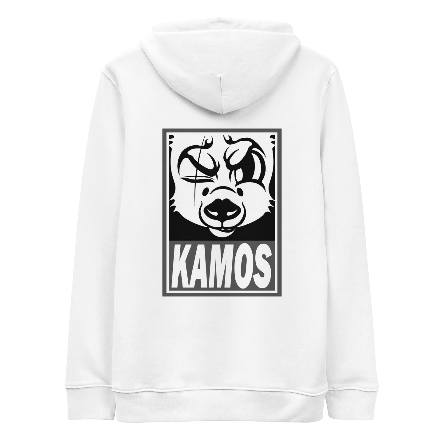 KAMOS GRAY BOX LOGO HOODIE | BLACK/WHITE